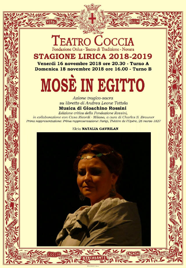 Teatro Coccia 2018 Mosč in Egitto