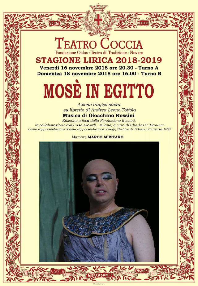 Teatro Coccia 2018 Mosč in Egitto