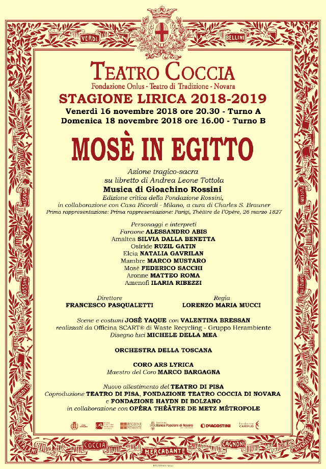 Teatro Coccia 2018 Mosč in Egitto