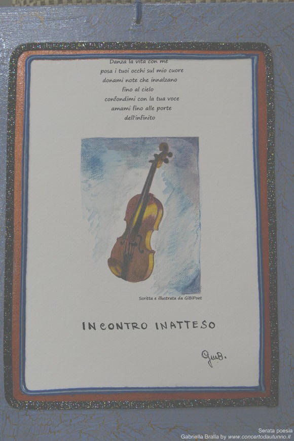 Gabriella Bralla in una serata di poesia