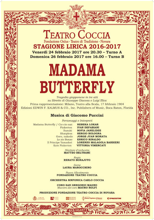 Madama BUTTERFLY Teatro Coccia Novara