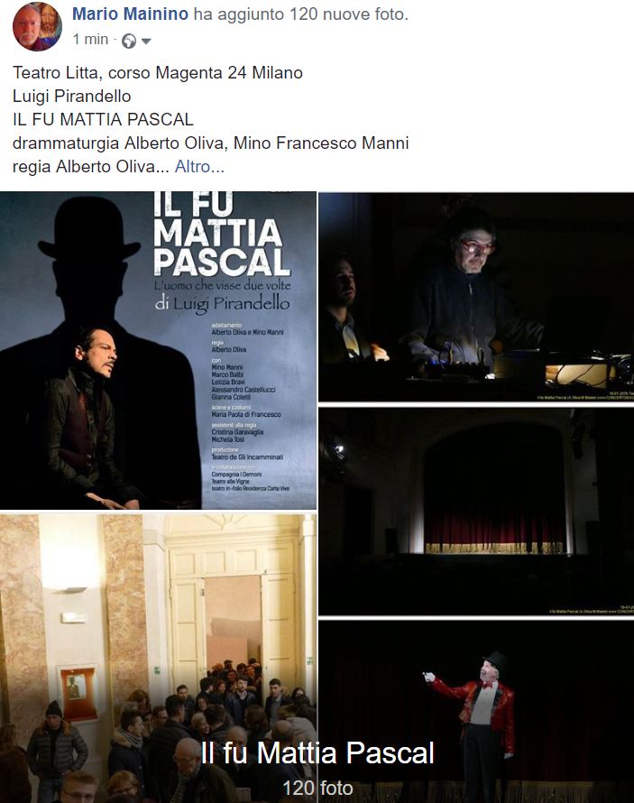 Teatro Litta Fu Mattia Pascal Alberto Oliva Mino Manni