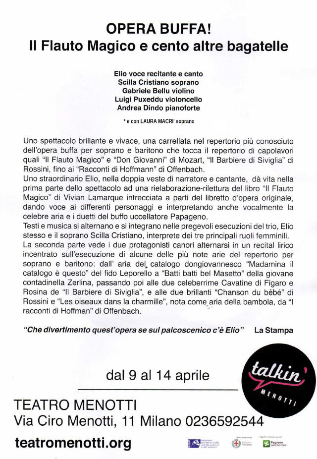 Elio al Teatro Menotti