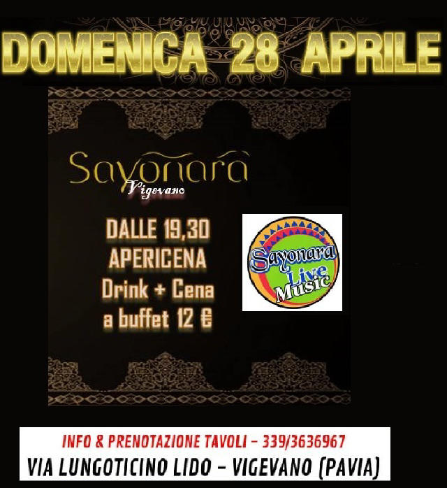 Sayonara Live Music Vigevano