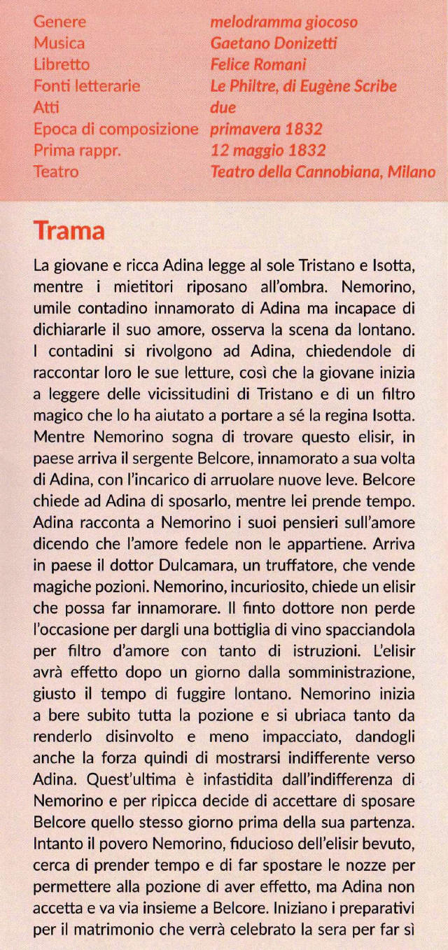 Galliate Opera Castello ELISIR dAMORE