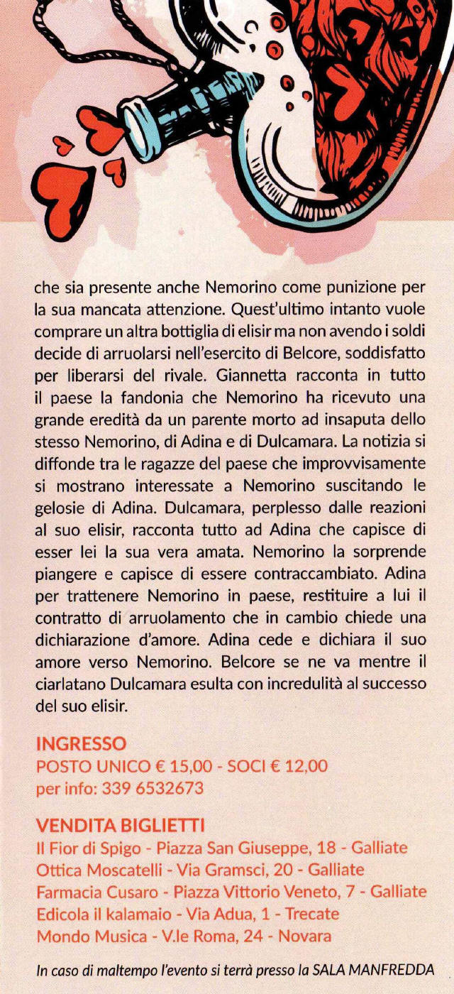 Galliate Opera Castello ELISIR dAMORE