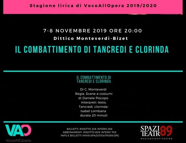 VoceAllOpera Carmen Monteverdi Tancredi