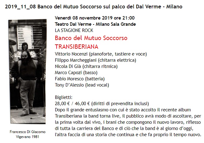 Banco Mutuo Soccorso Transiberiana Dal Verme