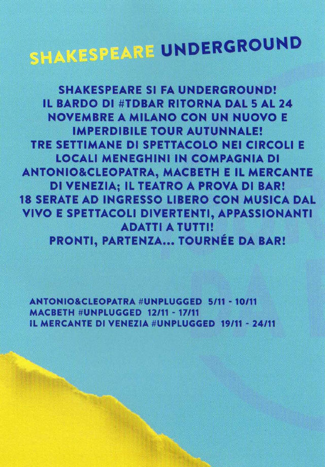 Tournée da Bar Macbeth #unplugged