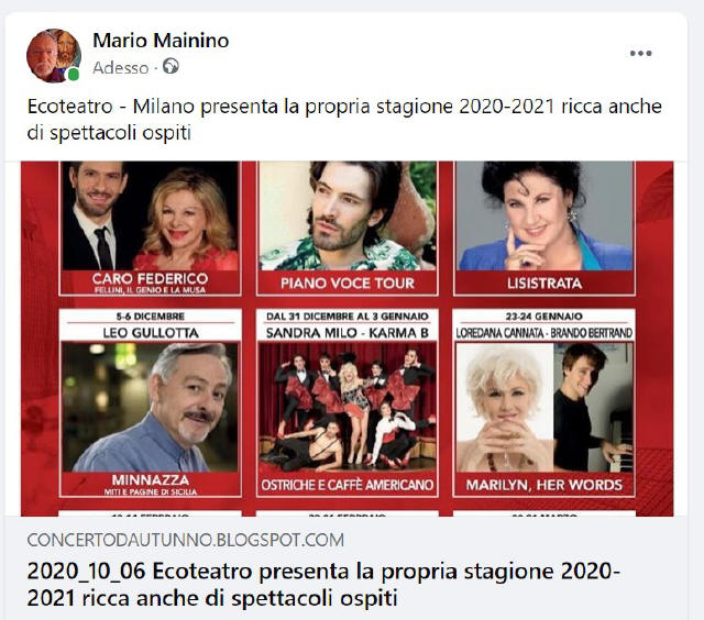 Ecoteatro presentazione stagione