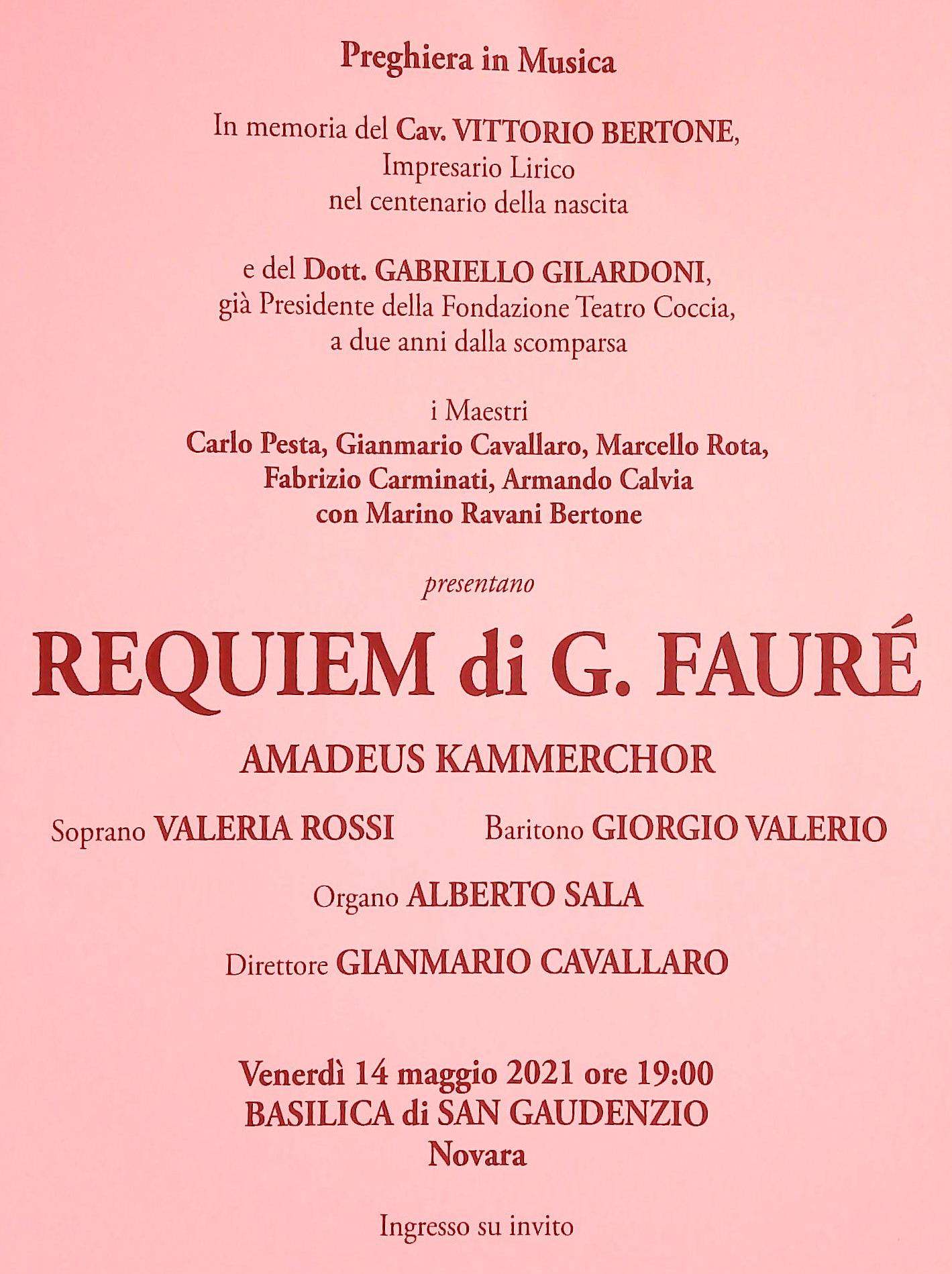 Novara San Gaudenzio Requiem