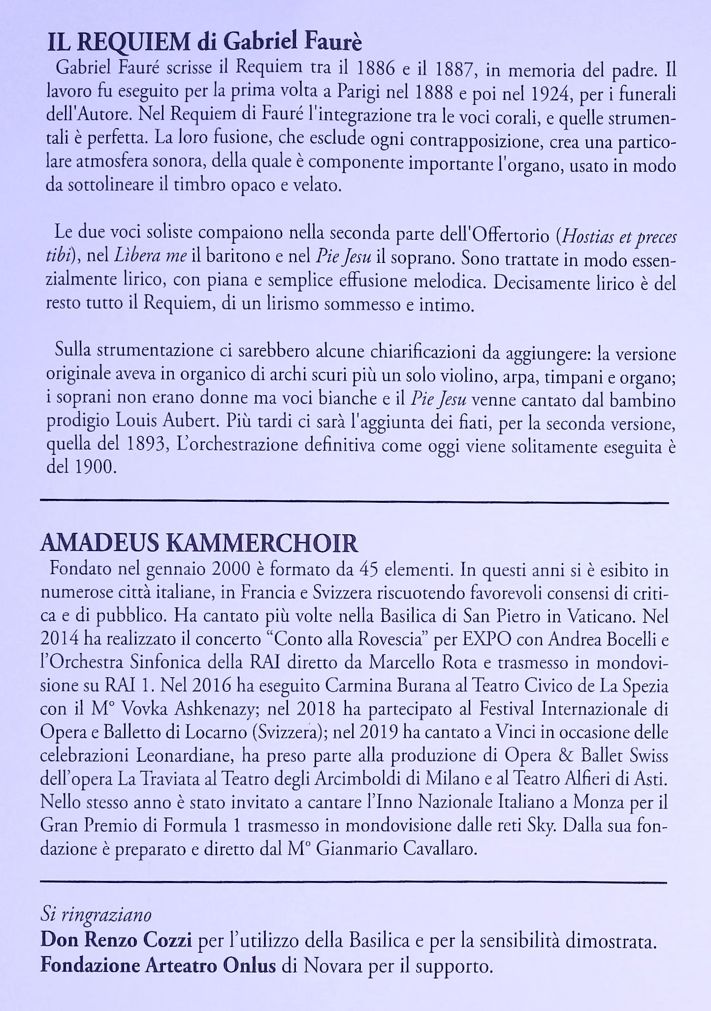 Novara San Gaudenzio Requiem