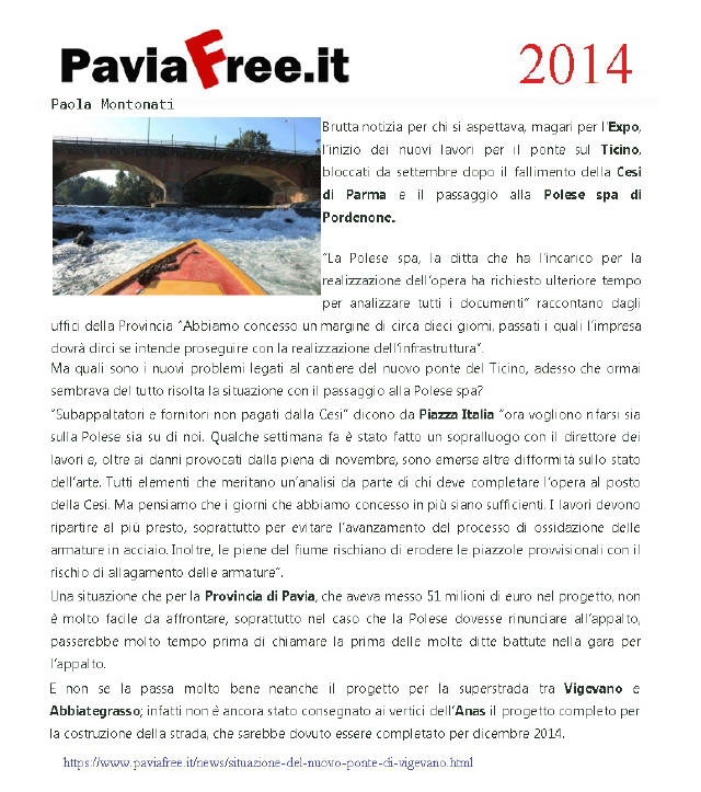 Vigevano Nuovo ponte sul Ticino