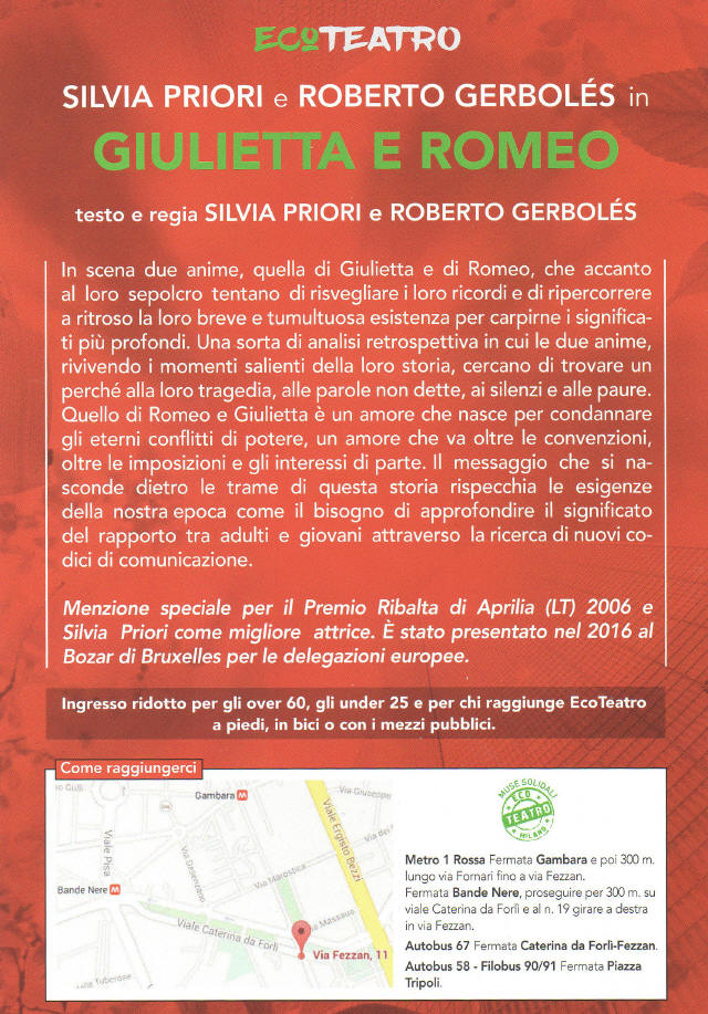 Ecoteatro 2021 Giulietta e Romeo