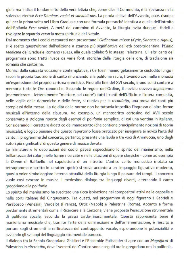 SCHOLA GREGORIANA Ghislieri