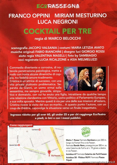 Cocktail per tre Ecoteatro