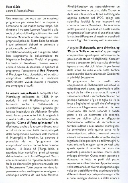 Programma di sala
