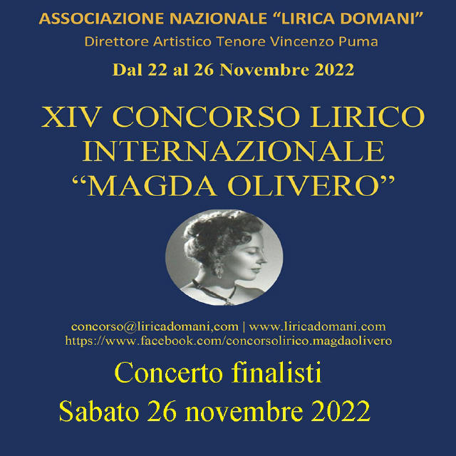 Lirica domani concorso 2022 Olivero