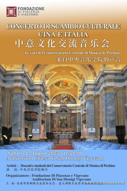 Concerto Italia Cina Pechino Mainino