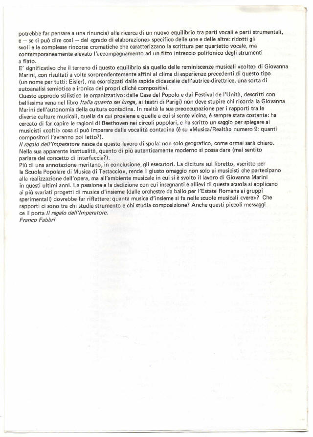 Giovanna Marini Il regalo dellimperatore