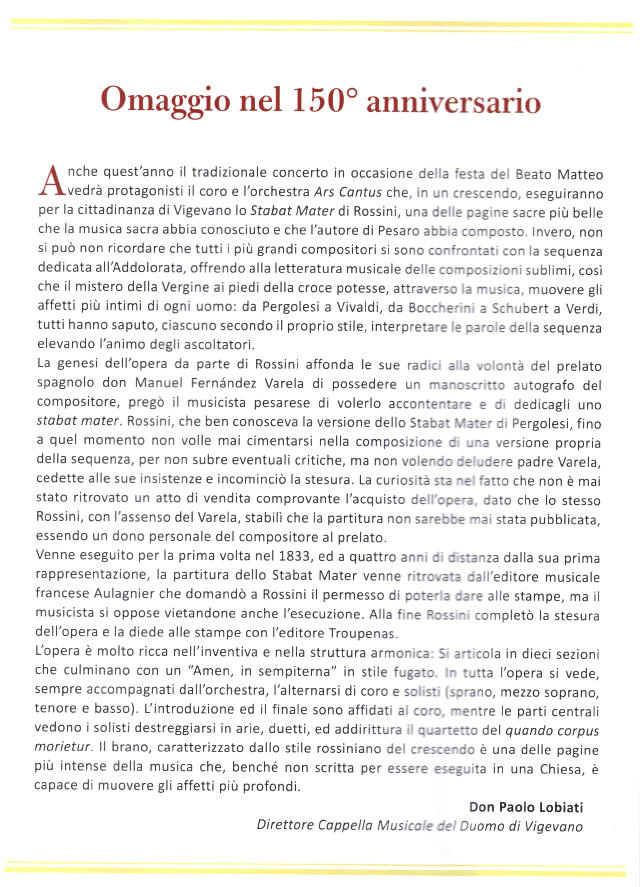 Il concerto del Beato 2018