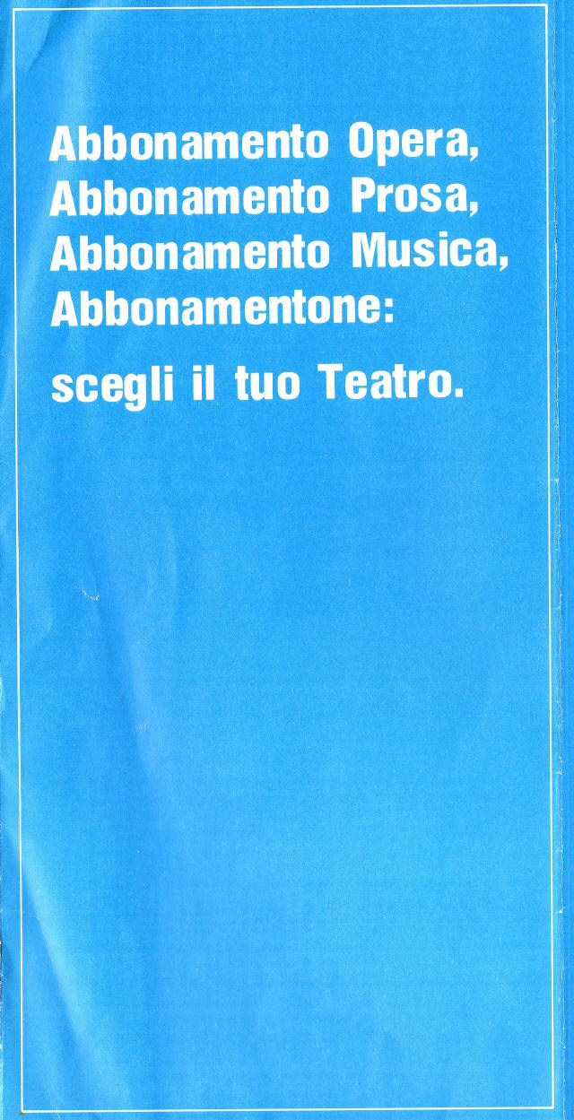 Teatrro Fraschini 1982-1983 stagione