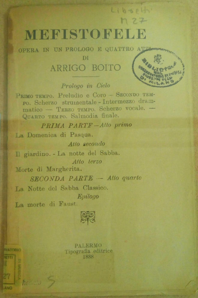 Conservatorio Verdi 150 Boito 