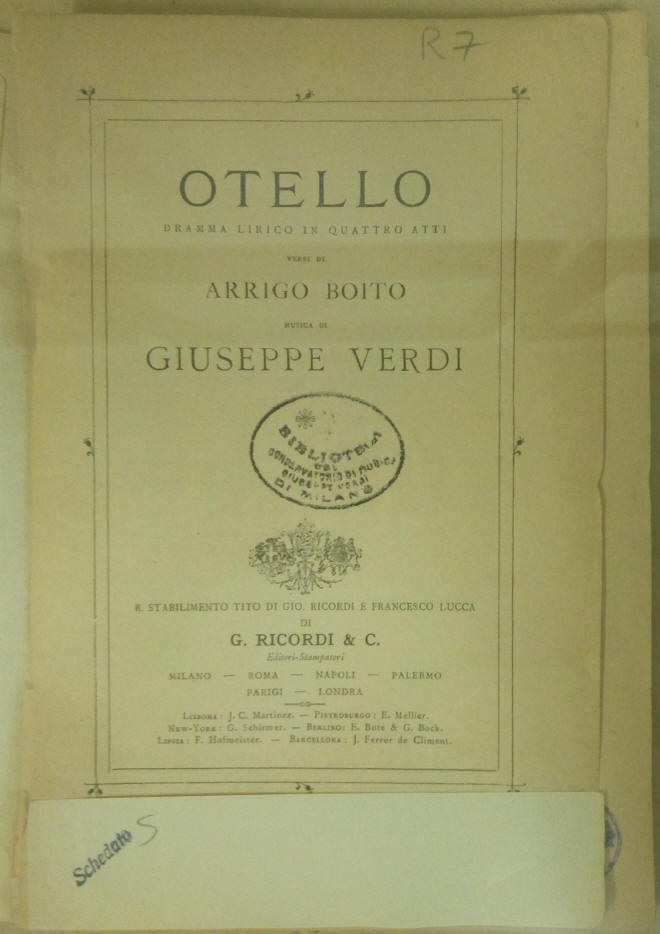 Conservatorio Verdi 150 Boito 